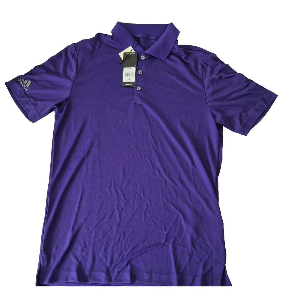 Adidas Golf Polo Shirt Mens Small Purple Performance UPF‎ 50 Stretch FK3668